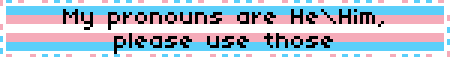 My pronouns are He\Him, please use those