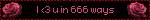 I 3 u in 666 ways
