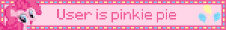 User is pinkie pie