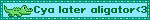 Cya later aligator<3