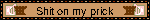 Shit on my prick