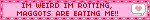 IM WEIRD IM ROTTING, MAGGOTS ARE EATING ME!!
