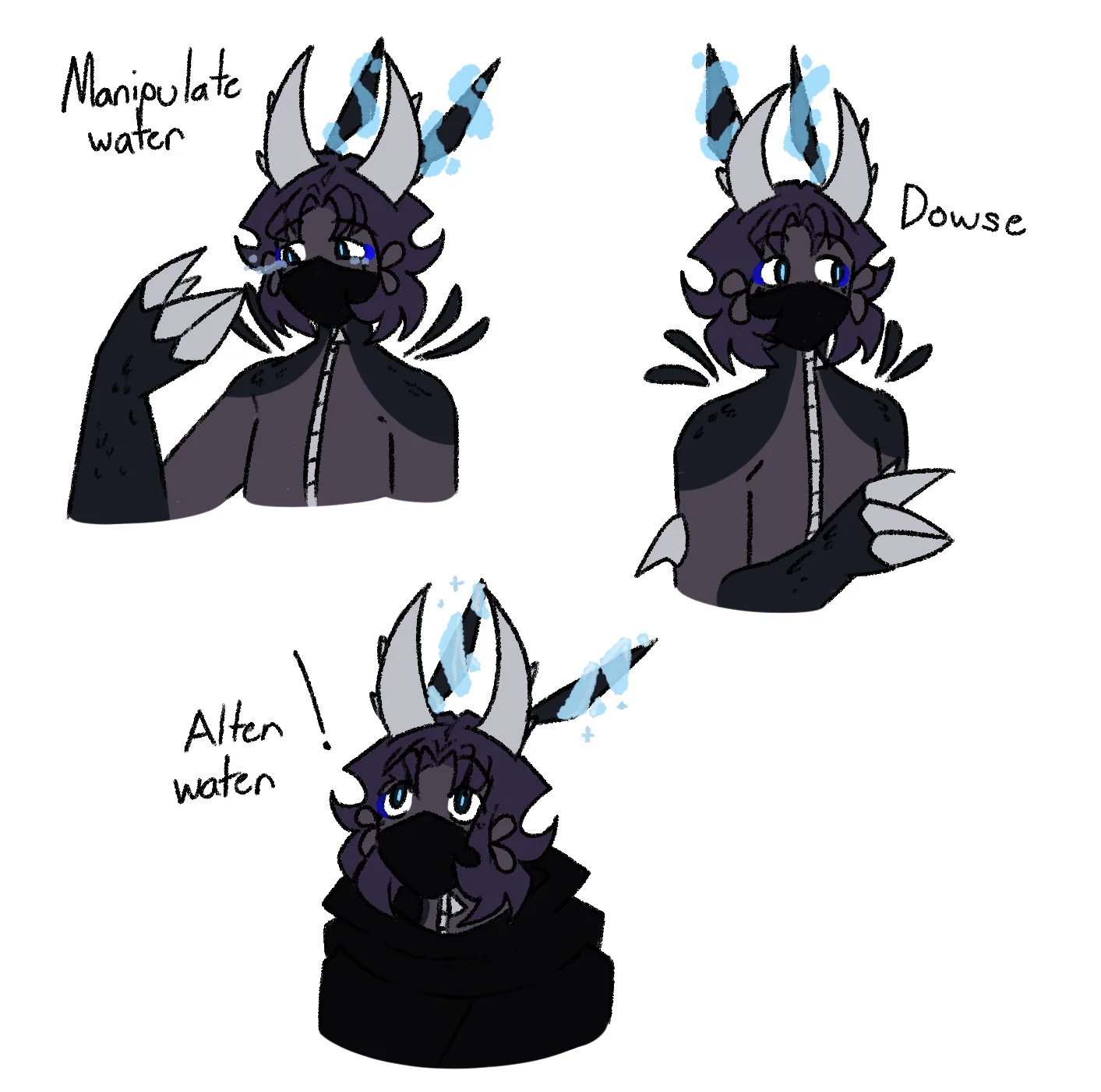 Soul Collector learning the Manipulate Water, Dowse, and Alter Water spells.