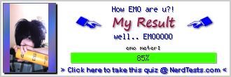 How EMO are u?! -- Create and Take a Fun Test @ NerdTests.com's User Tests!