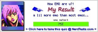 How EMO are u?! -- Create and Take a Fun Test @ NerdTests.com's User Tests!