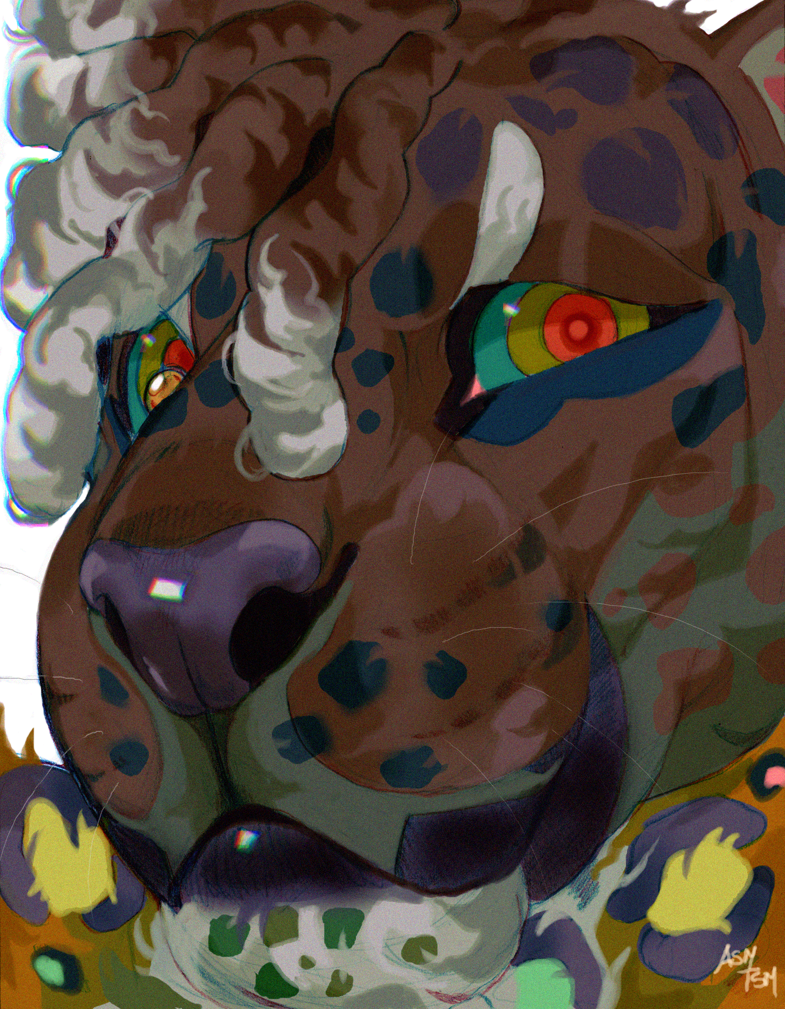 done on paper and colored in paint tool sai