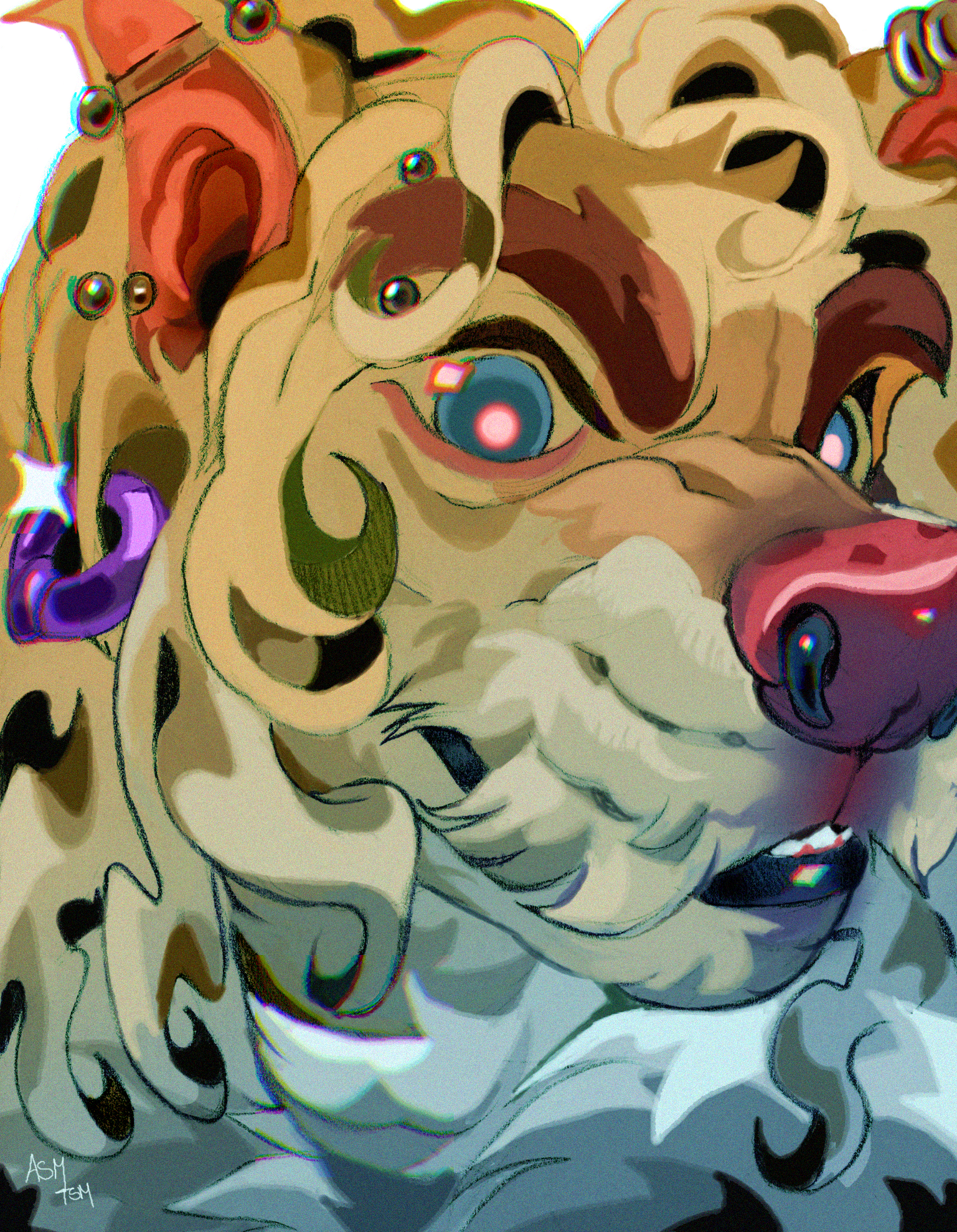 done on paper and colored in paint tool sai