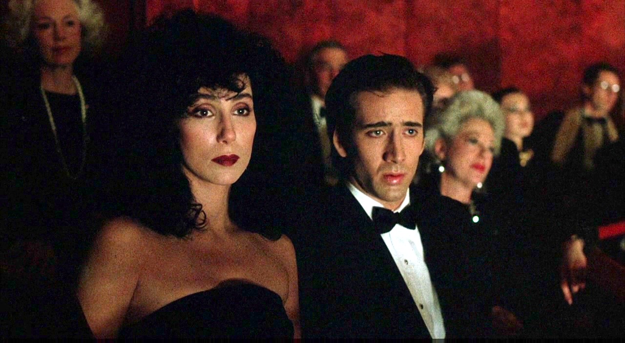 cher and nicolas cage looking hot as fuck, being emotional as fuck at the opera