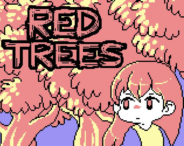 red trees