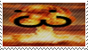 stamp: an explosion with :3 over it