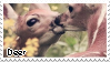 stamp: two deer touching noses