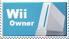 stamp:image of a nintendo wii to the right of text that reads wii owner