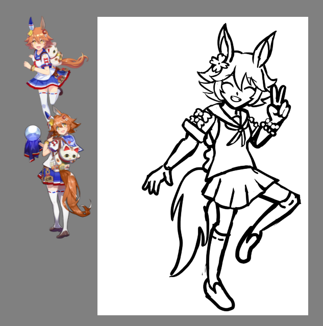 drawing of Matikanefukukitaru from Umamusume Pretty Derby