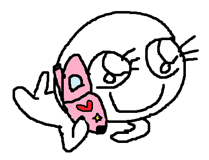 cute character calling on cell phone