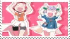 Animation of caramelldansen on a stamp
