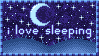 I love sleeping stamp