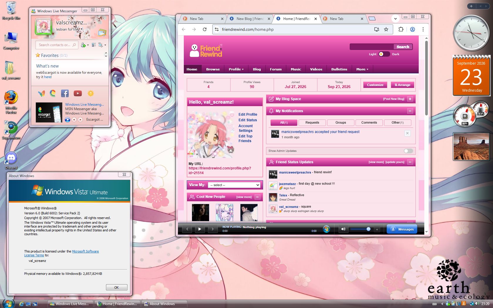 Windows Vista desktop