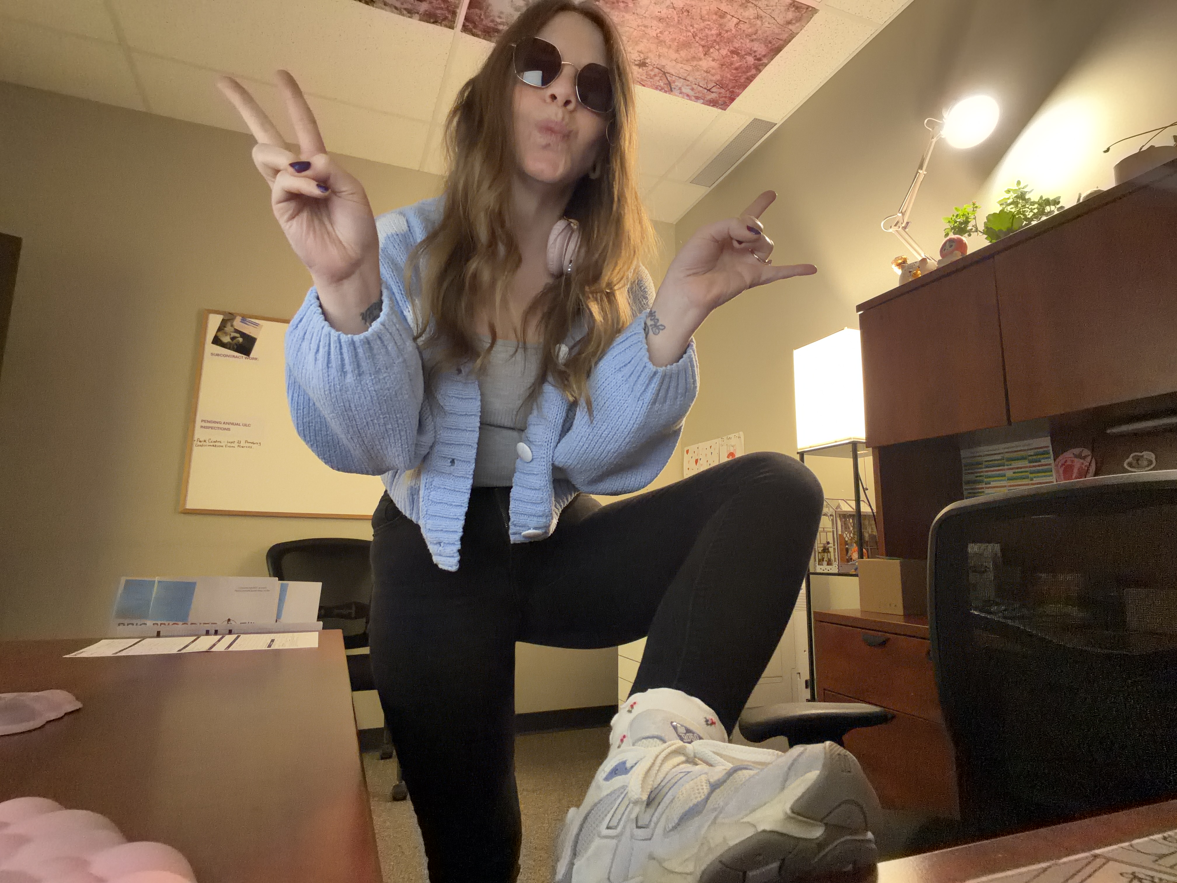 Silly pose