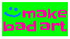 make bad art flashing gif stamp