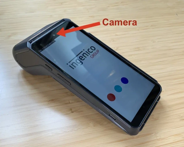 front cam ingenico credit card reader