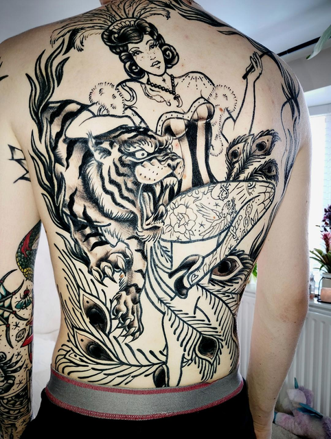 tiger and lady