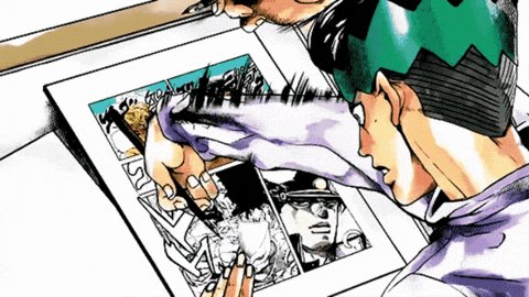 Rohan Kishibe Drawing GIF