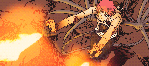 Sasori's body flamethrowers