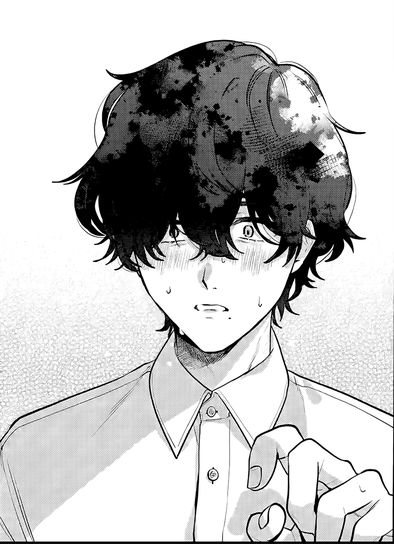 blushing looking mortified