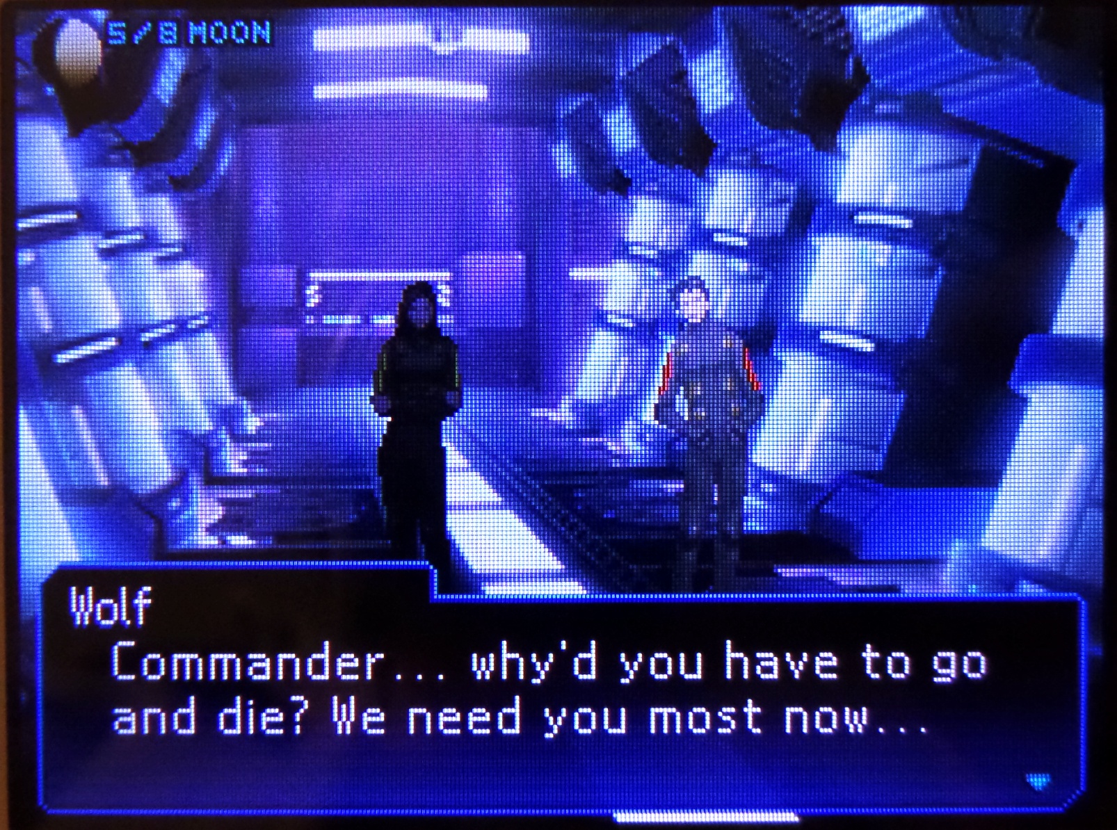 wolf: commander... why'd you have to go and die? we need you most now...