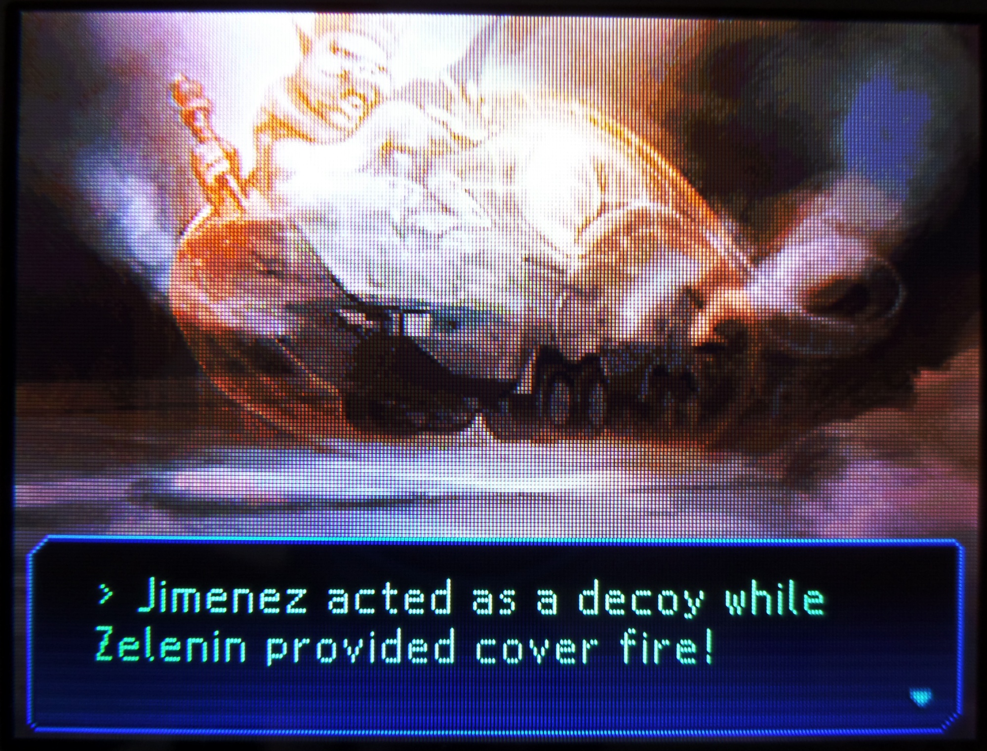 jimenez attacked while zelenin provided cover fire.