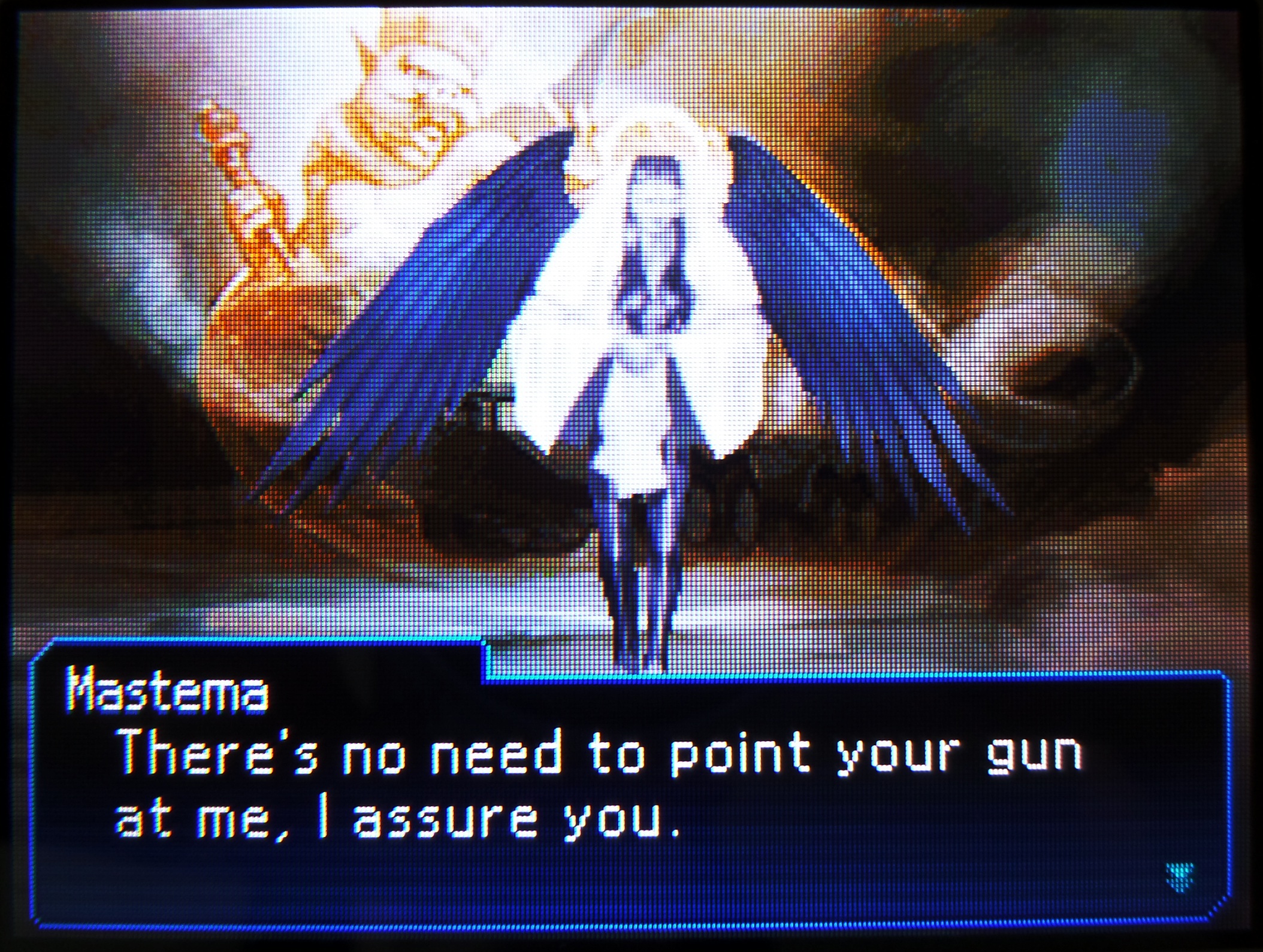 there's no need to point your gun at me.