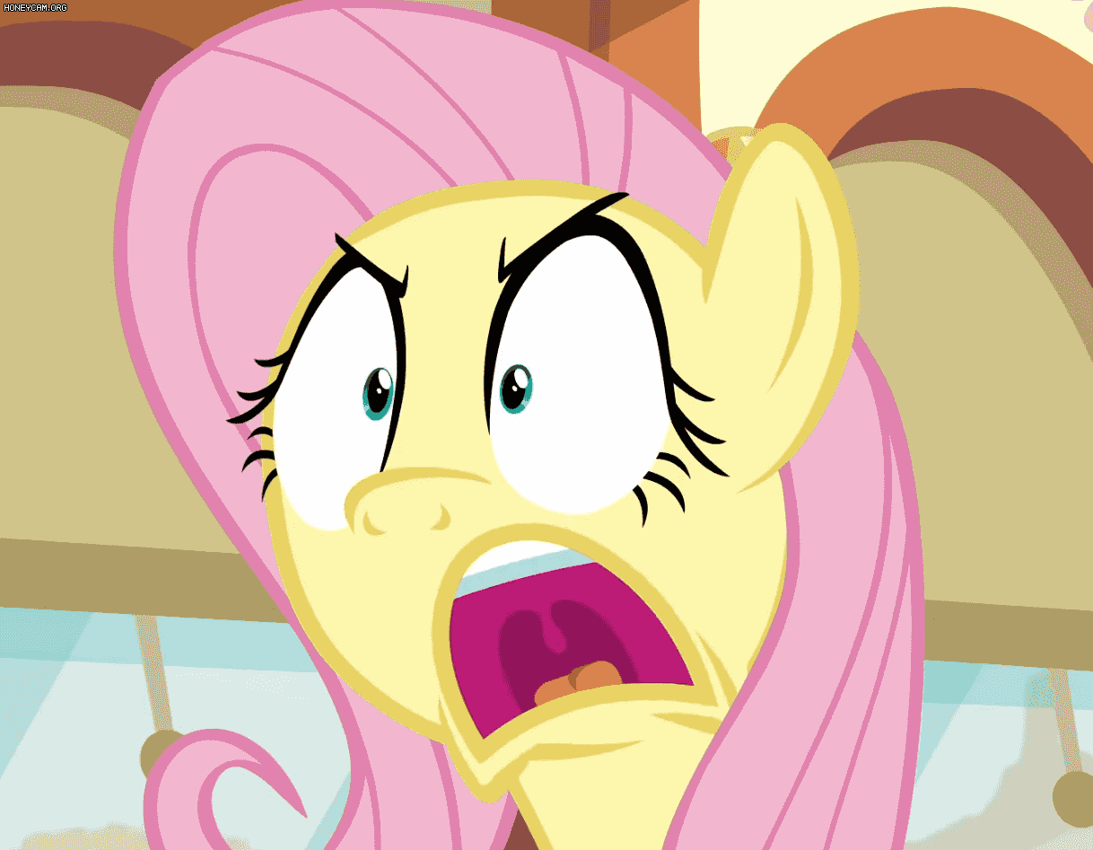 fluttershy yelling LOUDLYowww