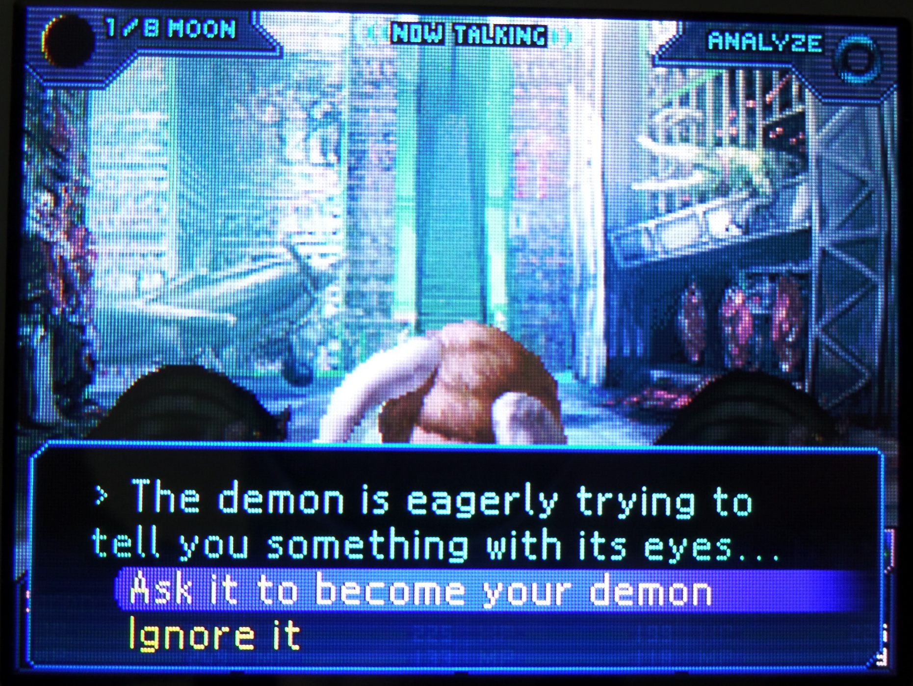 the demon is eagerly trying to tell you something with its eyes. >ask it to become your demon