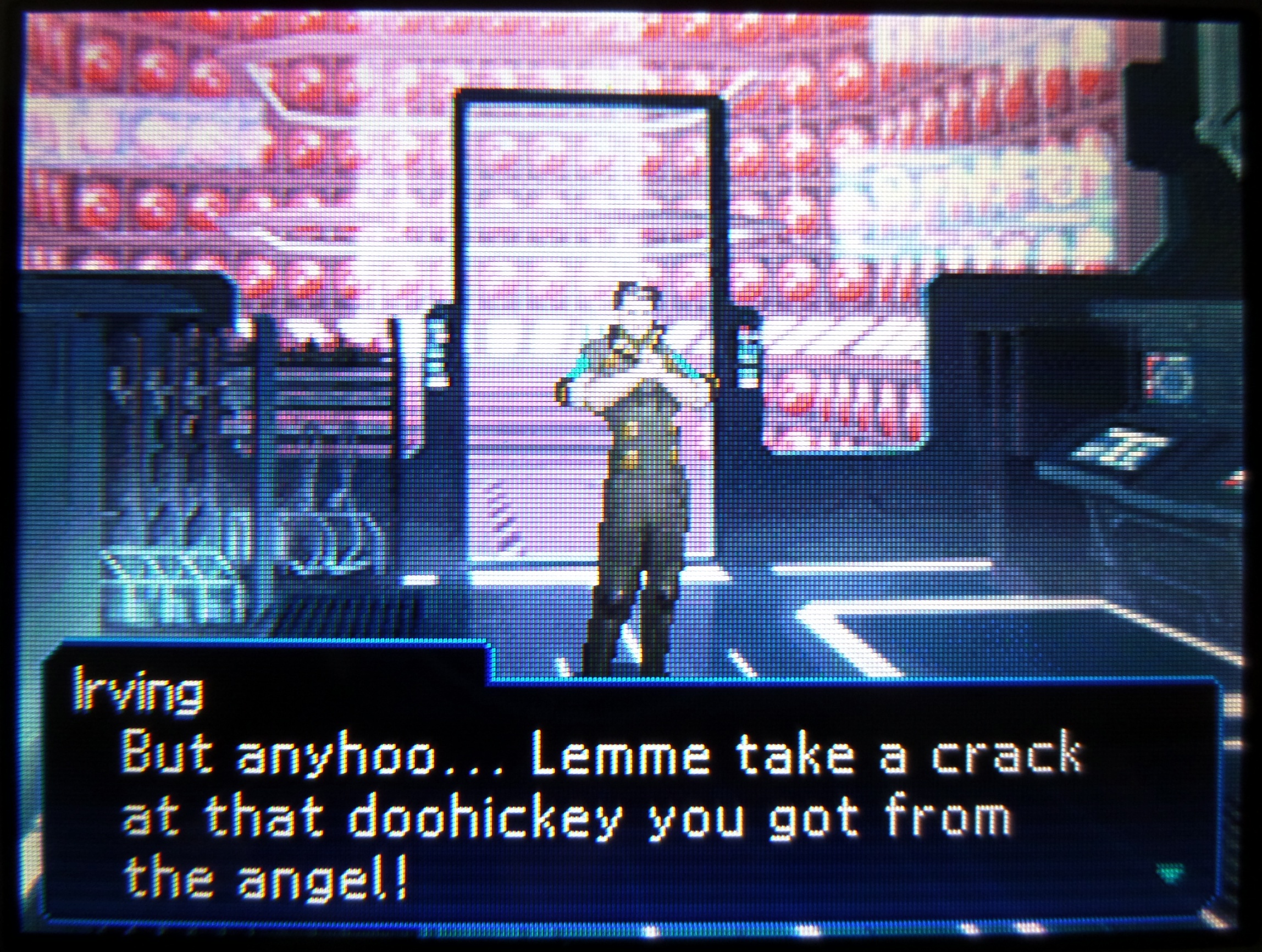 but anyhoo... lemme take a crack at that doohickey you got from the angel!