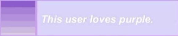 Loves purple