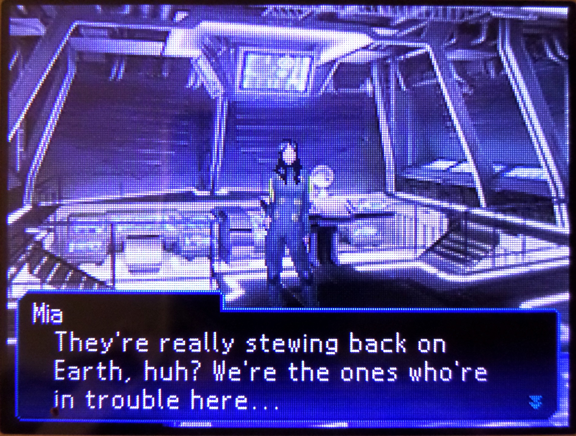 mia: they're really stewing back on earth, huh? we're the ones who're in trouble here...