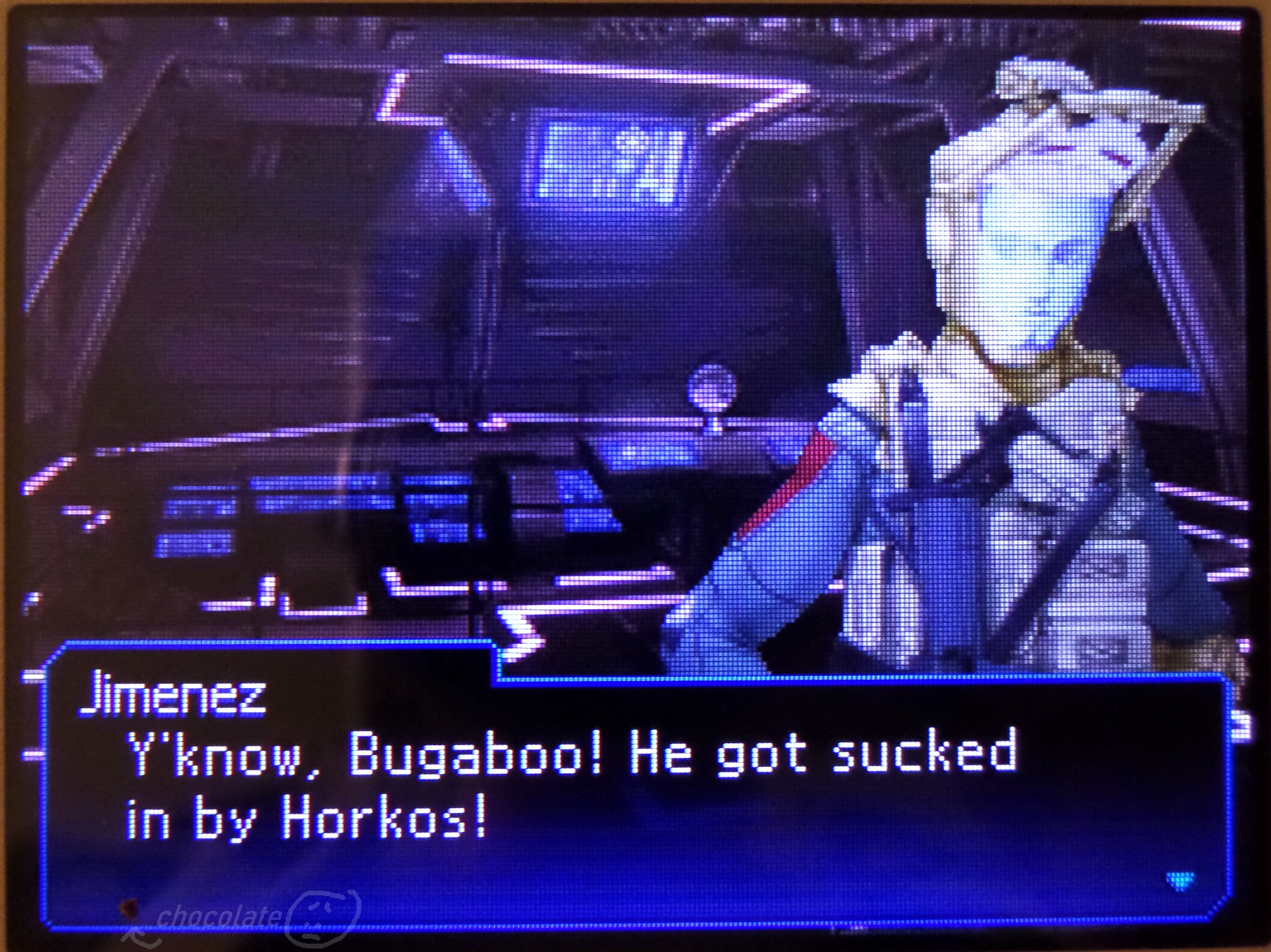jimenez: you know, bugaboo! he got sucked in by horkos!