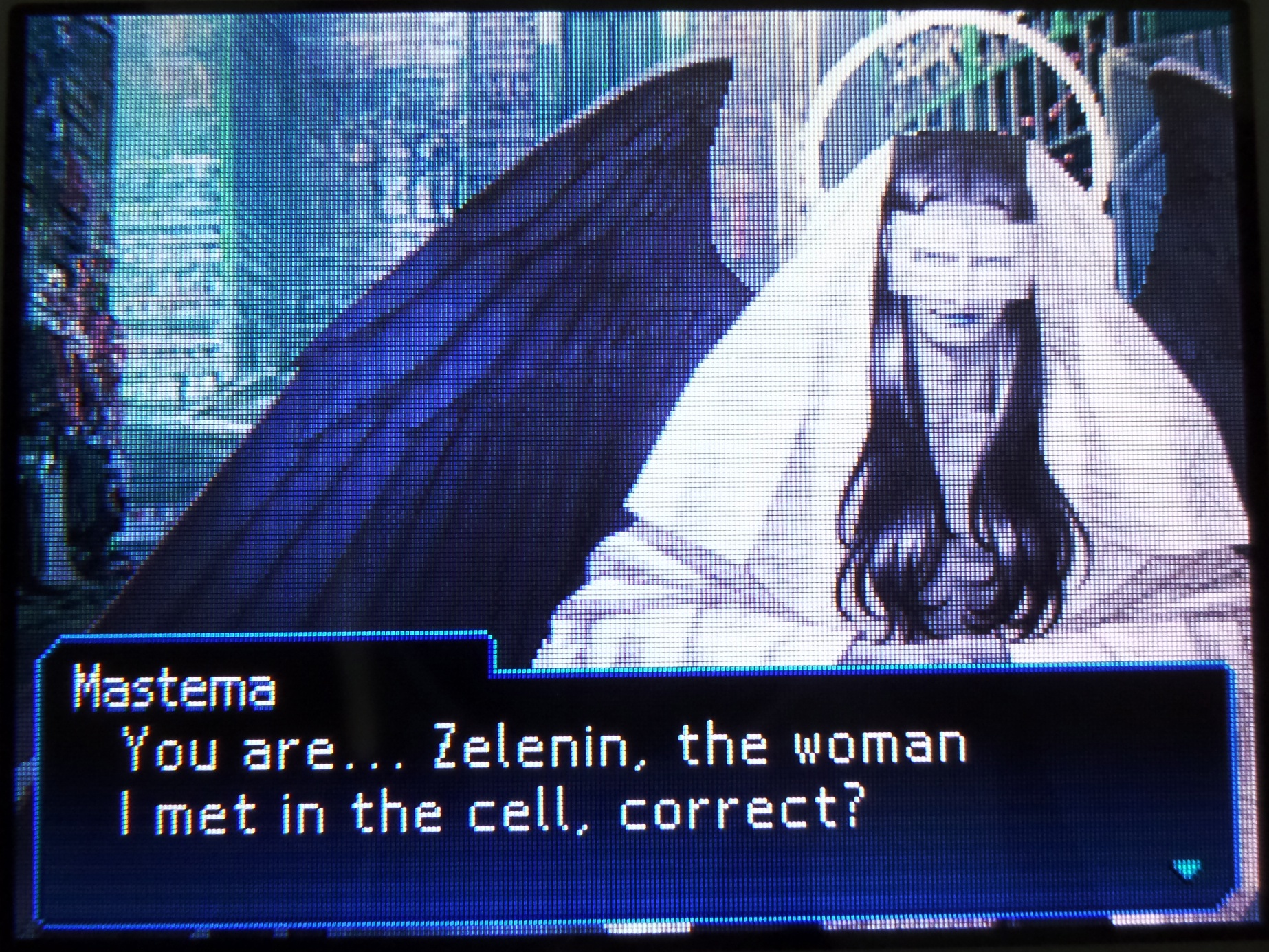 you are... zelenin, the woman i met in the cell, correct?