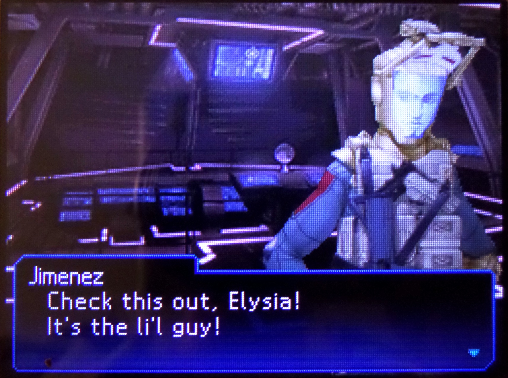 jimenez: check this out, elysia! it's the li'l guy!
