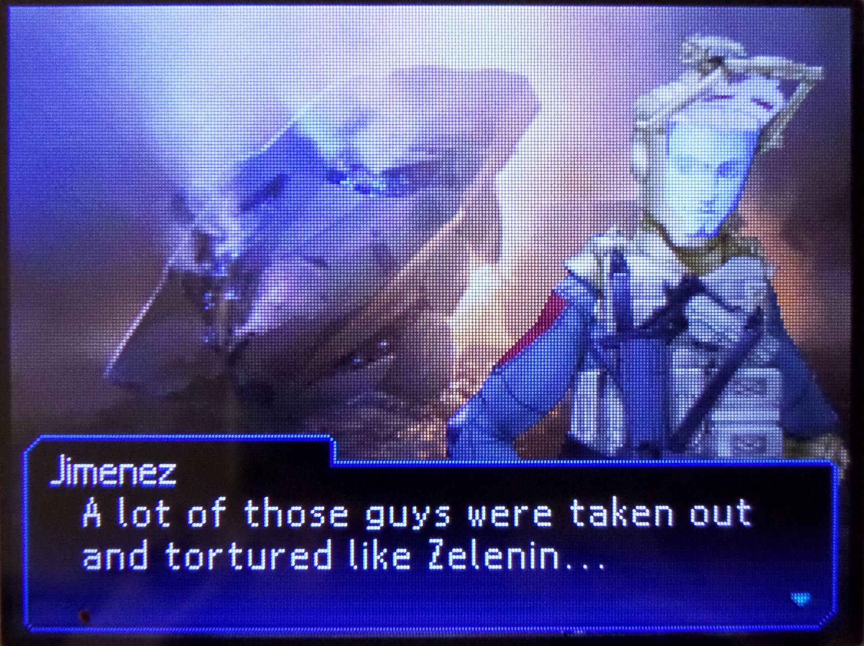 jimenez: a lot of those guys were taken out and tortured like zelenin...