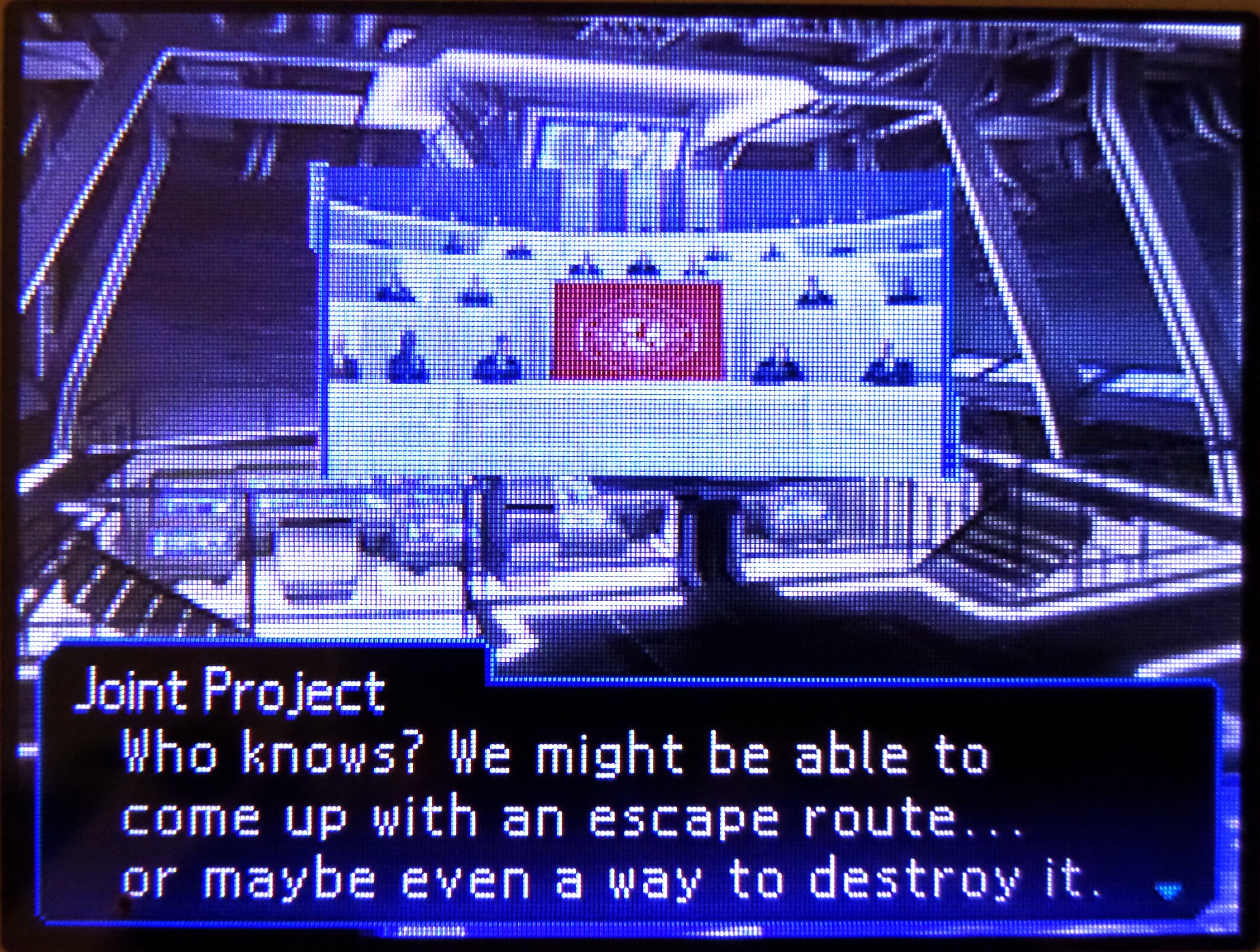 joint project: who knows? we might be able to come up with an escape route... or maybe even a way to destroy [the schwarzwelt]