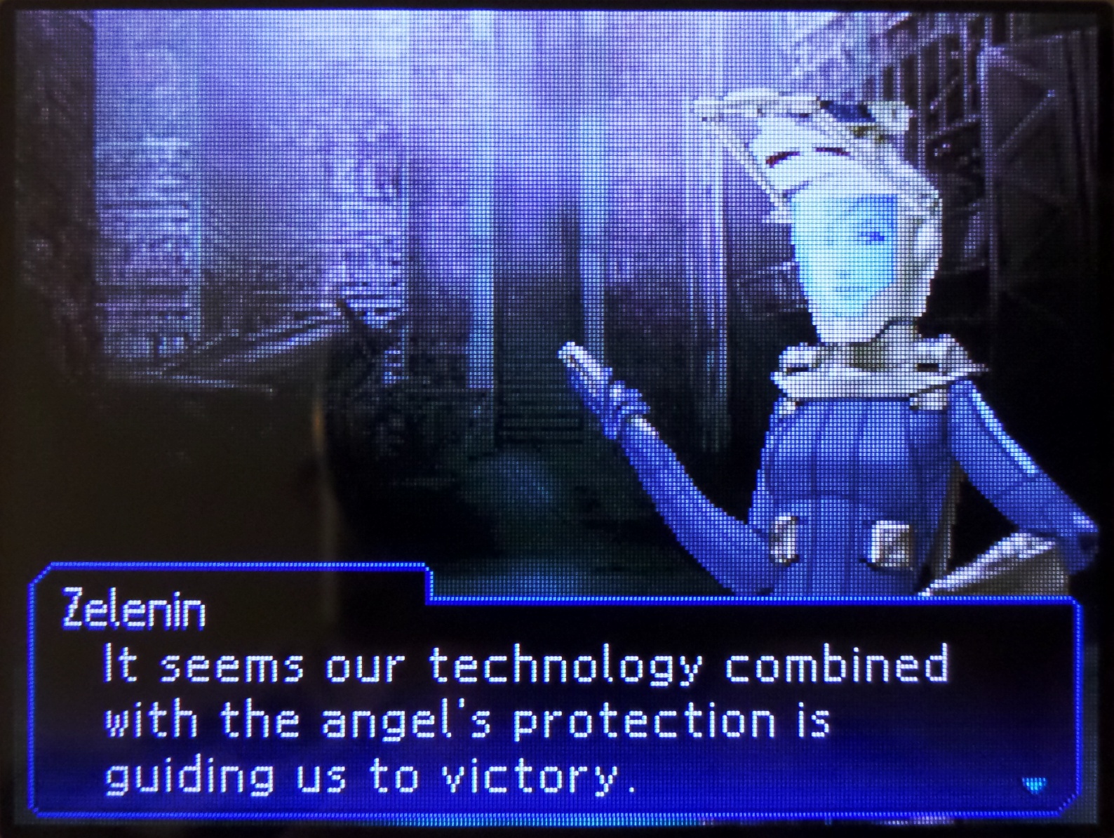 zelenin: it seems our technology combined with the angel's protection is guiding us to victory.