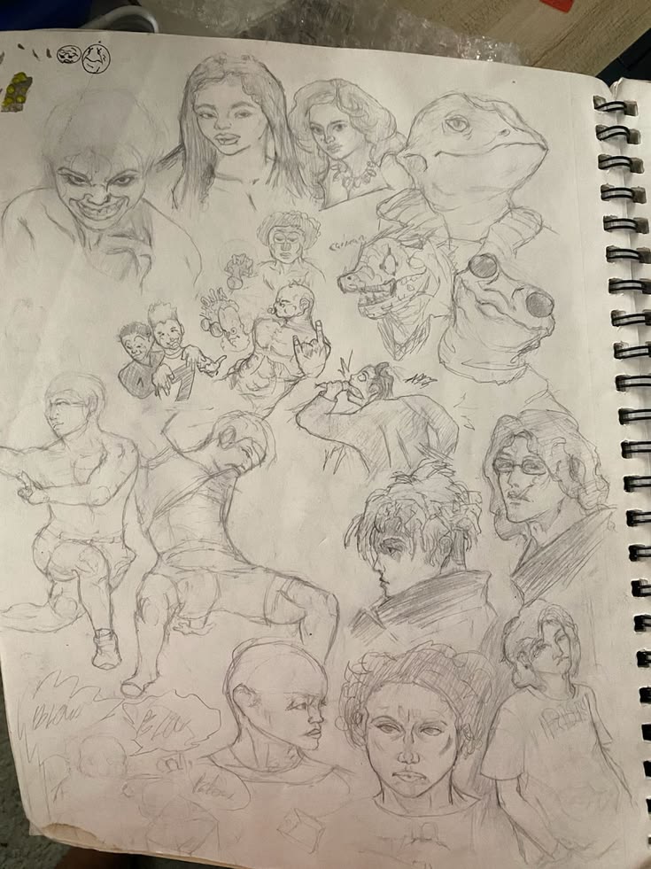 Collection of sketches done in a week all done while maintaining crazy posture
