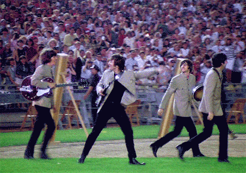 the beatles shea stadium gif