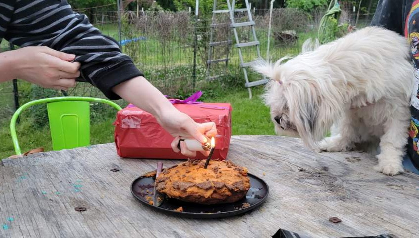 lighting cake
