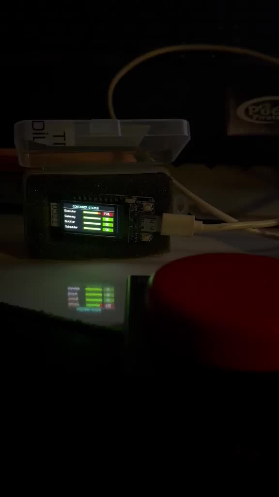docker health check and arcade restart button