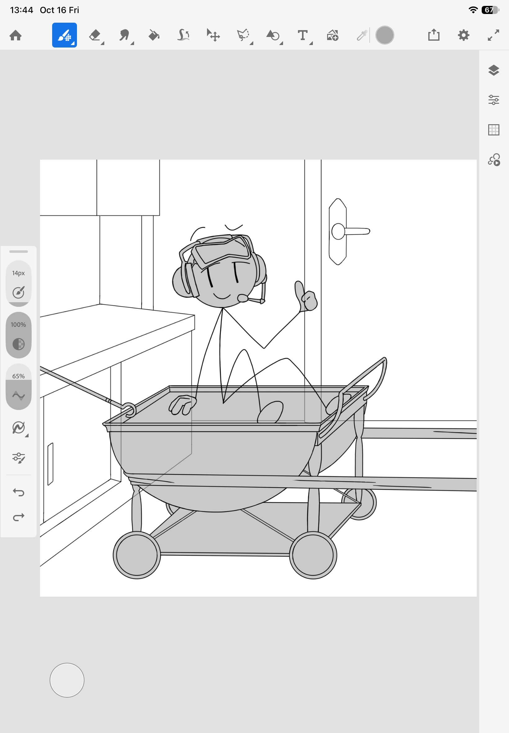 THSC fanart wip keeps staying on my device for abt 1 year..