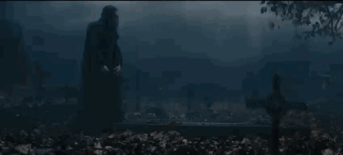 dracula crawling onto his soul mates grave