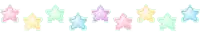 a row of different colored stars on a white background