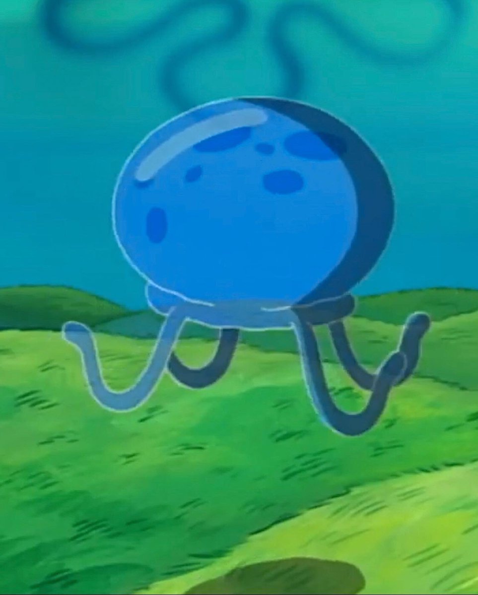 Blue jellyfish in question